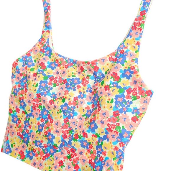 Old Navy Womens Power Soft Light Support Go Dry Crop Tank Active Top, Floral, M - Picture 8 of 8